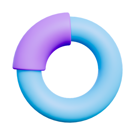 Gráfico circular  3D Icon