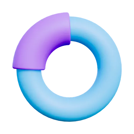 Gráfico circular  3D Icon