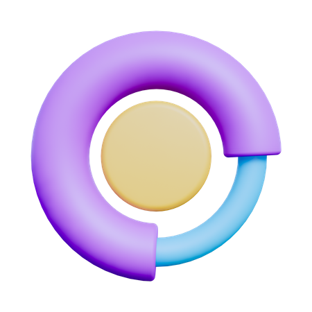 Gráfico circular  3D Icon