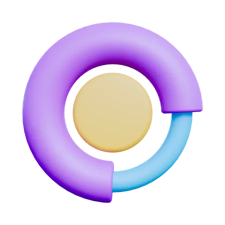 Gráfico circular  3D Icon