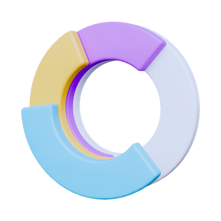 Gráfico circular  3D Icon