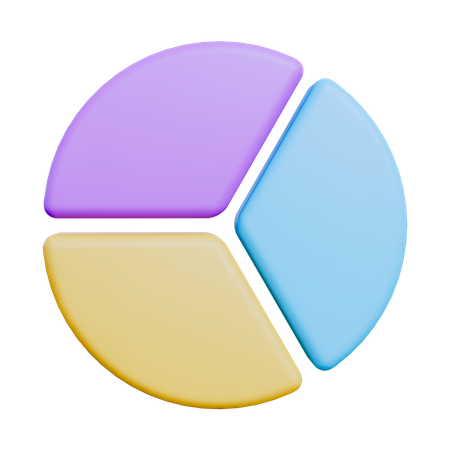 Gráfico circular  3D Icon