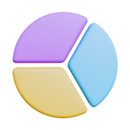 Gráfico circular  3D Icon