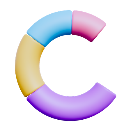 Gráfico circular  3D Icon