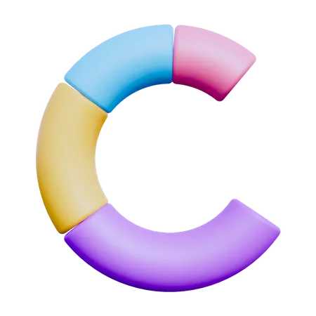 Gráfico circular  3D Icon