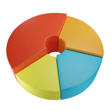 Gráfico circular  3D Icon