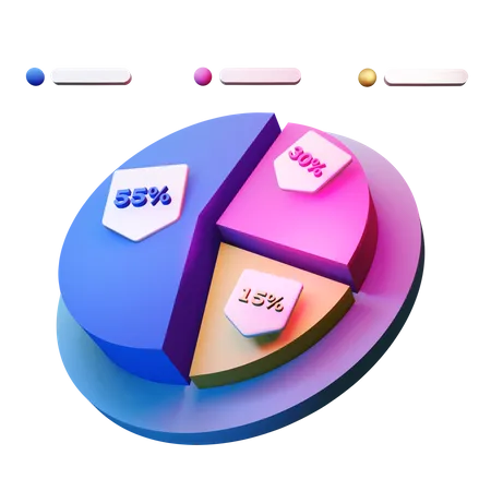 Gráfico de torta  3D Icon