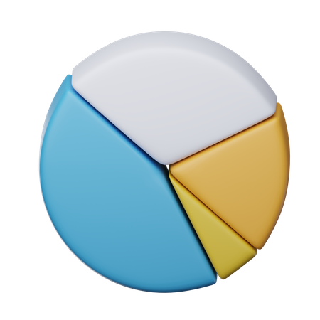 Gráfico circular  3D Icon