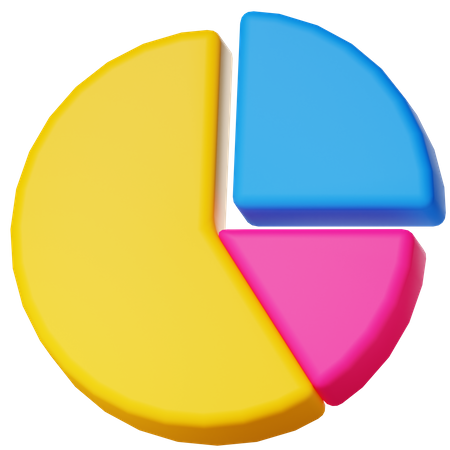 Gráfico circular  3D Icon