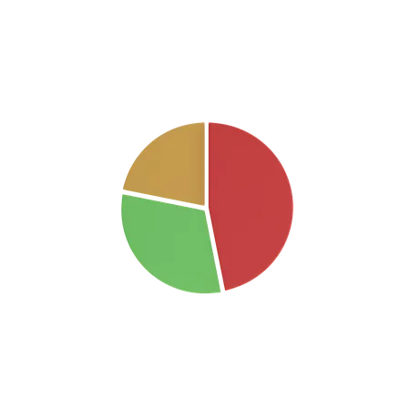 Gráfico circular  3D Icon