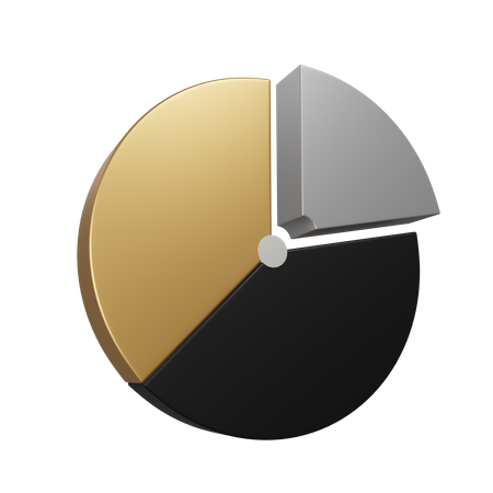 Gráfico circular  3D Icon