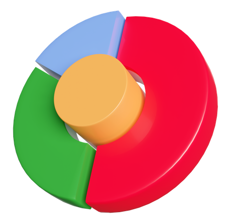 Gráfico circular  3D Icon