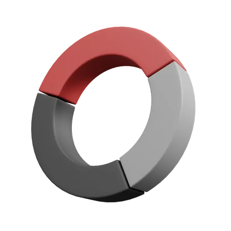 Gráfico circular  3D Icon