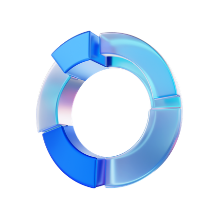 Gráfico circular  3D Icon