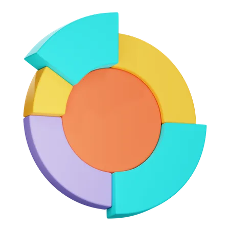 Gráfico circular  3D Icon