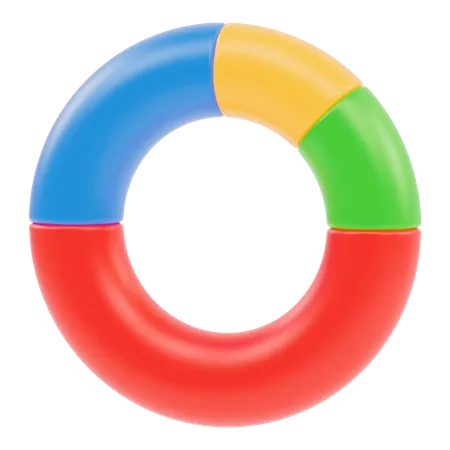 Gráfico circular  3D Icon