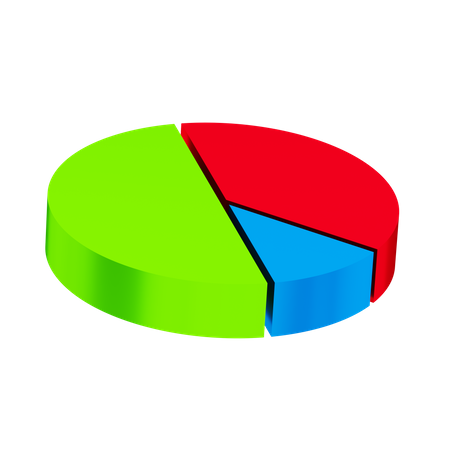 Gráfico circular  3D Icon