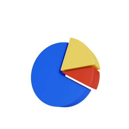 Gráfico circular  3D Icon