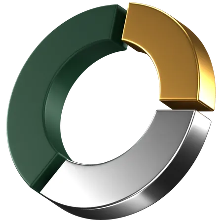 Gráfico circular  3D Icon