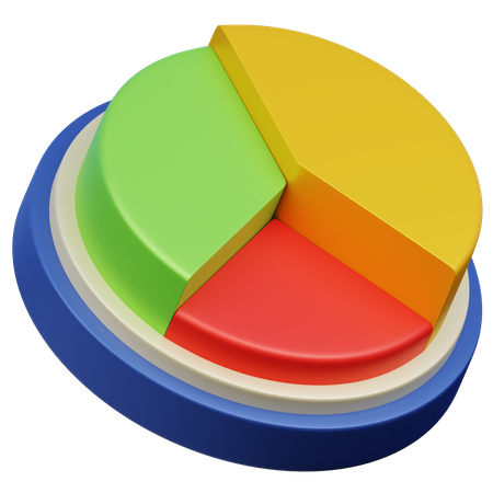 Gráfico circular  3D Icon