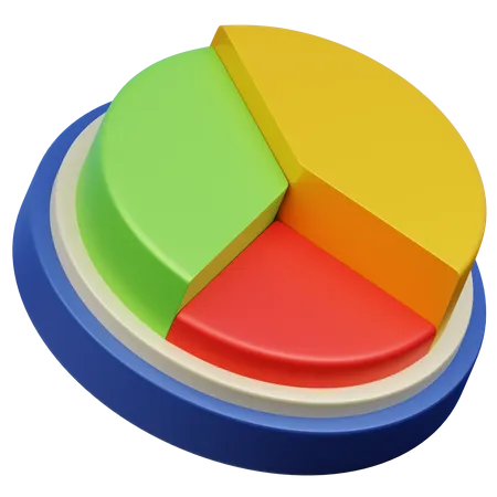 Gráfico circular  3D Icon