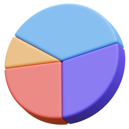 Gráfico circular  3D Icon