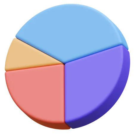 Gráfico circular  3D Icon