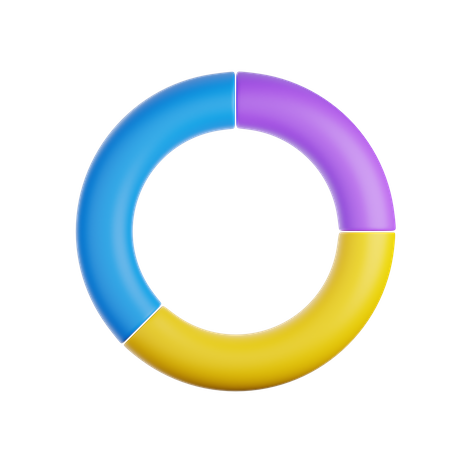 Gráfico circular  3D Icon