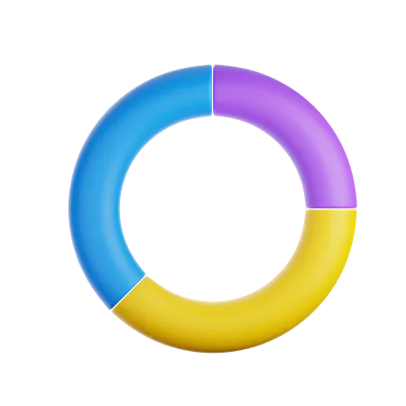 Gráfico circular  3D Icon