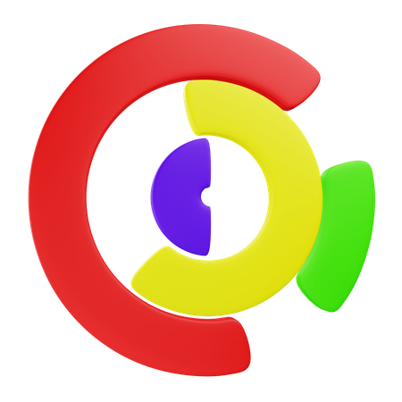 Gráfico circular  3D Icon