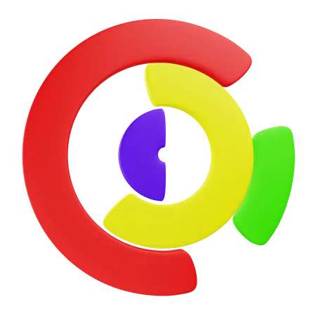 Gráfico circular  3D Icon