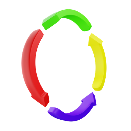 Gráfico circular  3D Icon