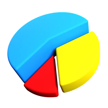 Gráfico circular  3D Icon