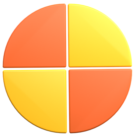 Gráfico circular forma geométrica  3D Icon