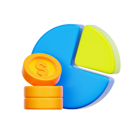 Gráfico circular de asignación presupuestaria  3D Icon