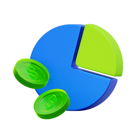 Gráfico circular de asignación presupuestaria  3D Icon