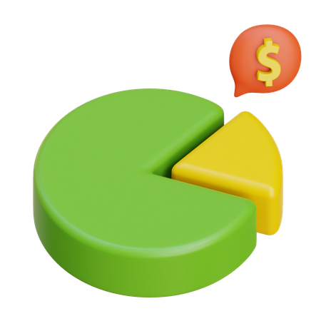 Dinero del gráfico circular  3D Icon