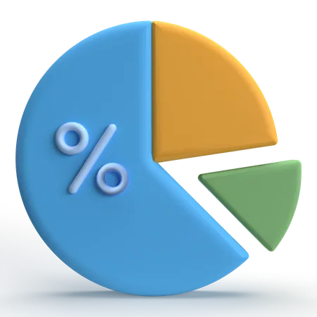 Gráfico circular de finanzas  3D Icon