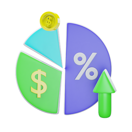 Gráfico circular de negocios  3D Icon