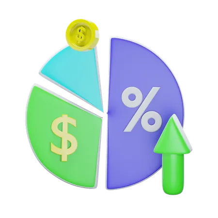 Gráfico circular de negocios  3D Icon