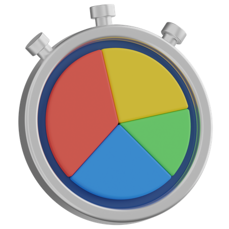Temporizador de gráfico circular  3D Icon
