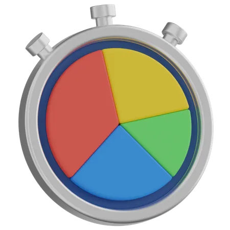 Temporizador de gráfico circular  3D Icon