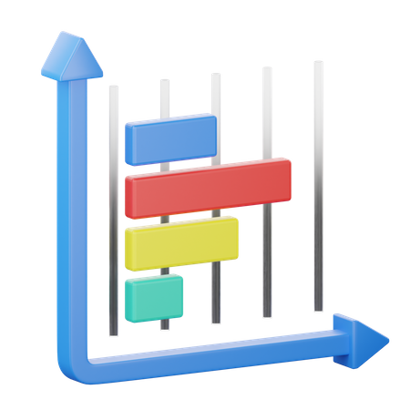 Gráfico com marcadores  3D Icon