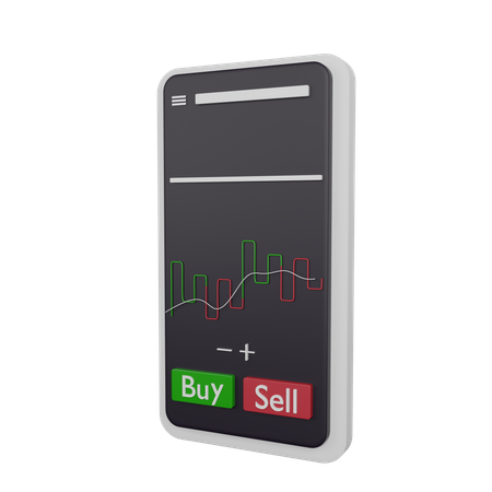 Gráfico de comercio kagi  3D Illustration