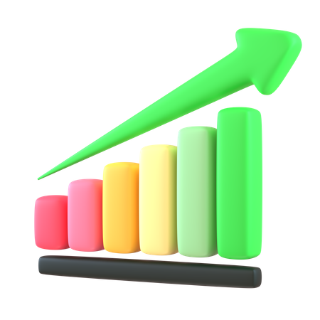 Crecimiento del gráfico  3D Icon