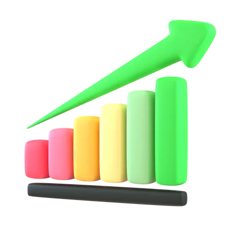Crecimiento del gráfico  3D Icon