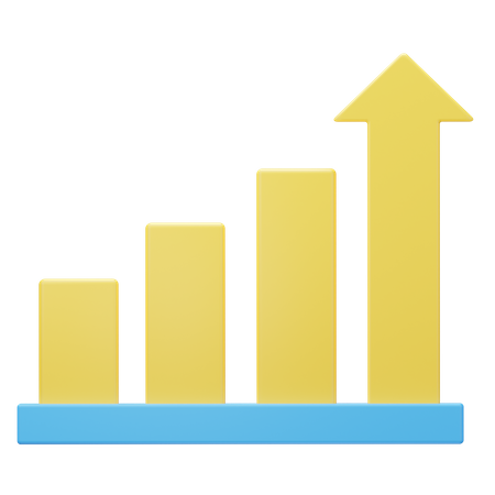 Crecimiento gráfico  3D Icon