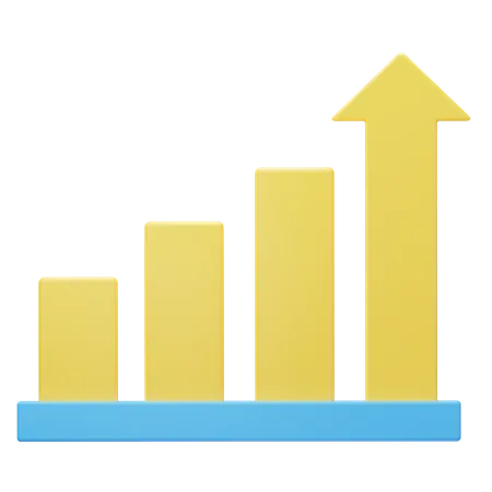 Crecimiento gráfico  3D Icon