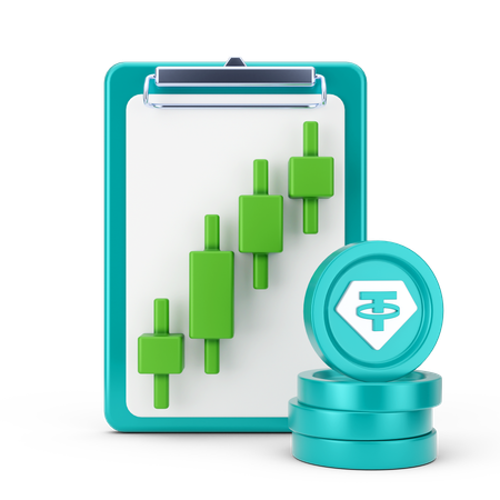 Gráfico criptográfico  3D Icon