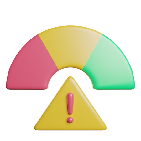 Gráfico de alerta de risco  3D Icon